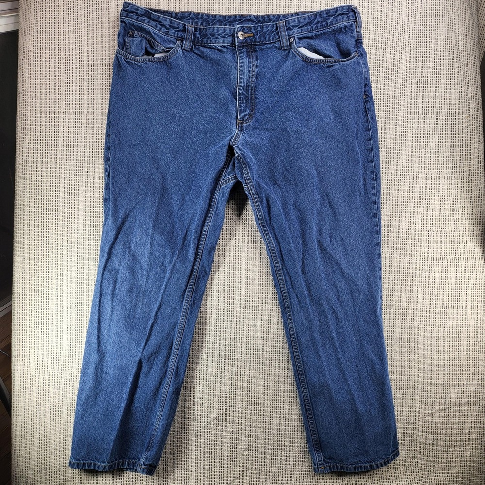 Duluth Trading Co Jeans Mens 40x30 Blue Trim Fit Straight Leg Denim Workwear